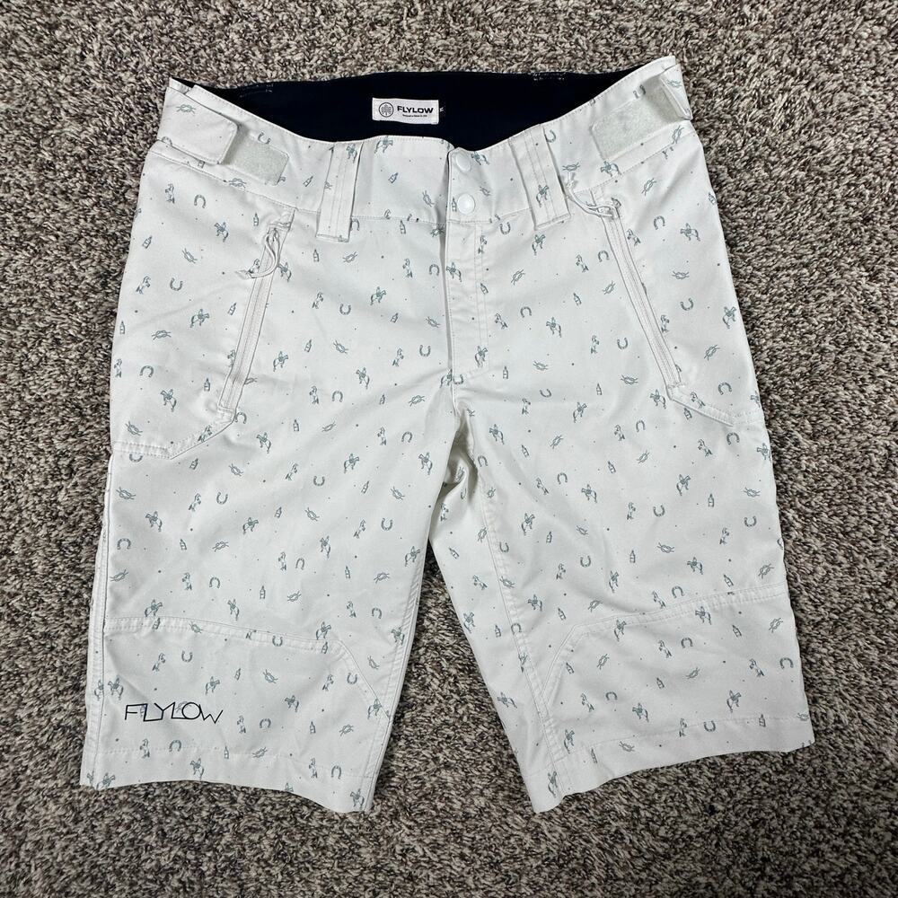 Flylow Western Bathing Trunks Beige / Green - men’s size medium